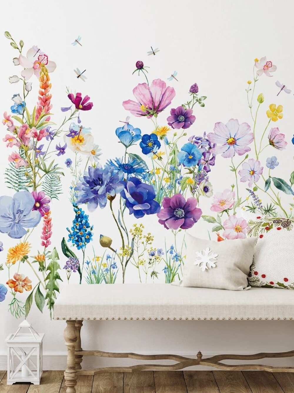 6 Pcs Flower Wall Decals Peel and Stick Sticker, Beautiful